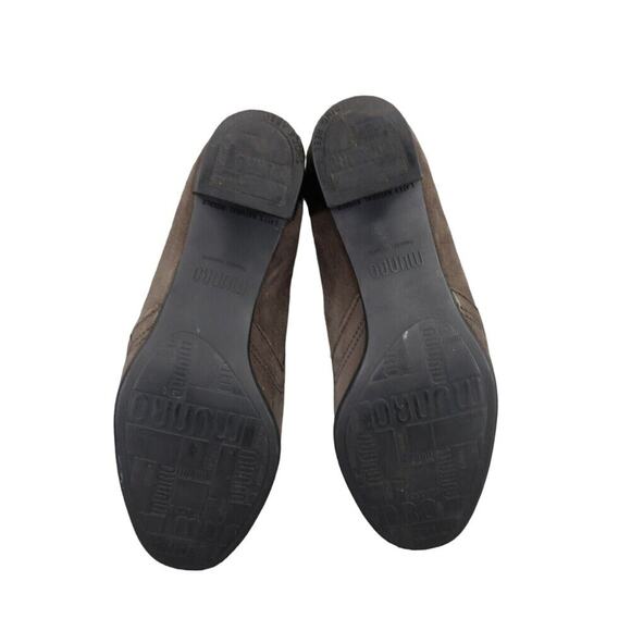 Munro Shoes Womens 8.5 Bootie Fashion Annee Professional Comfort Suede Brown Zip - Picture 10 of 14